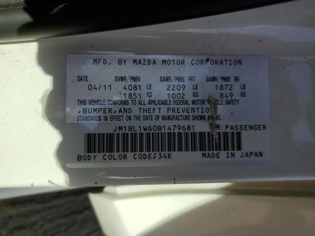 Photo 10 from auction – 2011 MAZDA 3 S with VIN JM1BL1W60B1479681