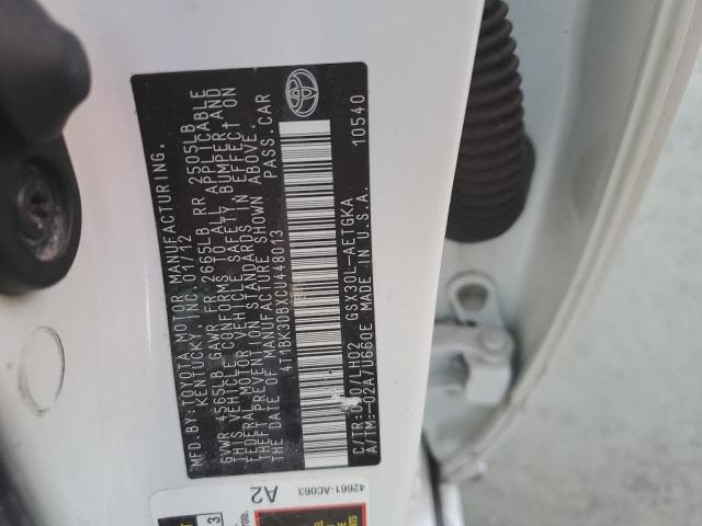 Photo 10 from auction – 2012 TOYOTA AVALON BAS with VIN 4T1BK3DBXCU448013