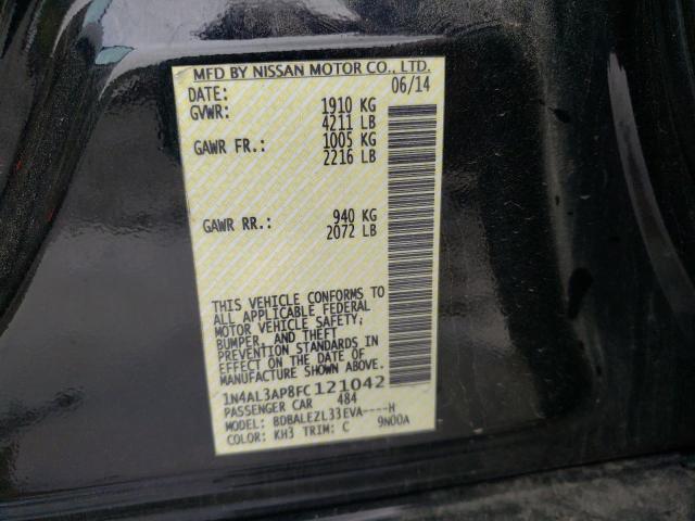 Photo 10 from auction – 2015 NISSAN ALTIMA 2.5 with VIN 1N4AL3AP8FC121042