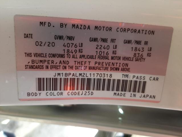 Photo 10 from auction – 2020 MAZDA 3 with VIN JM1BPALM2L1170318