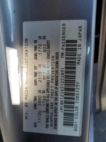 Photo 10 from auction – 2005 MAZDA 3 S with VIN JM1BK123651253891
