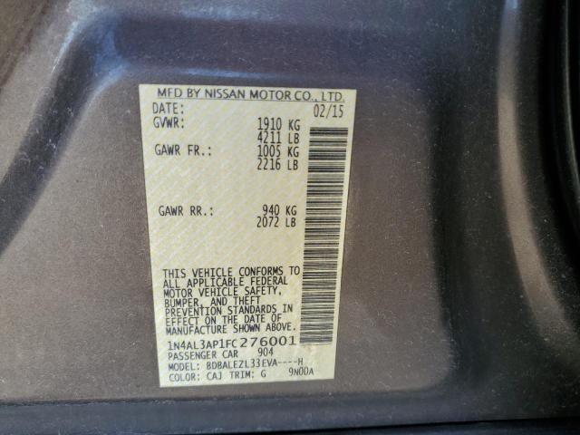 Zdjęcie 10 z aukcji – 2015 NISSAN ALTIMA 2.5 z VIN 1N4AL3AP1FC276001