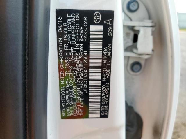 Photo 10 from auction – 2016 TOYOTA PRIUS C with VIN JTDKDTB38G1125841