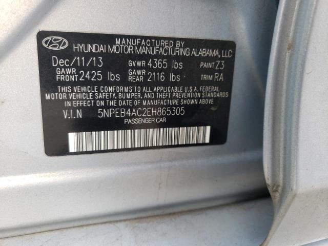 Photo 10 from auction – 2014 HYUNDAI SONATA GLS with VIN 5NPEB4AC2EH865305
