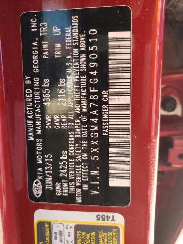 Photo 10 from auction – 2015 KIA OPTIMA LX with VIN 5XXGM4A78FG490510