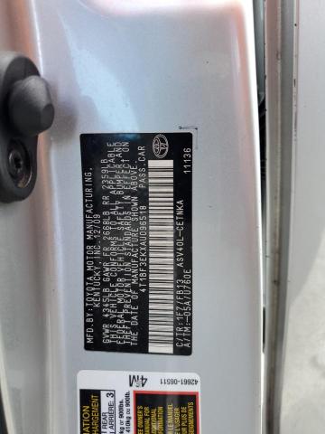 Photo 10 from auction – 2010 TOYOTA CAMRY BASE with VIN 4T1BF3EKXAU096518