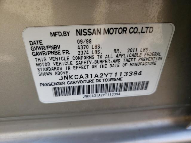 Photo 10 from auction – 2000 INFINITI I30 with VIN JNKCA31A2YT113394