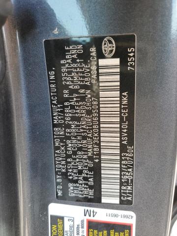 Photo 10 from auction – 2011 TOYOTA CAMRY BASE with VIN 4T1BF3EK0BU695087