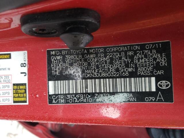 Photo 10 from auction – 2011 TOYOTA PRIUS with VIN JTDKN3DU8B0322168