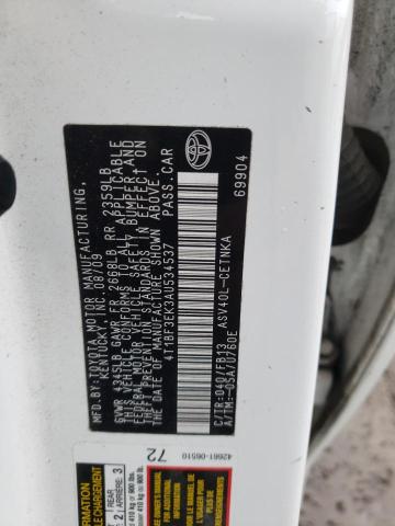 Photo 10 from auction – 2010 TOYOTA CAMRY with VIN 4T1BF3EK3AU534537