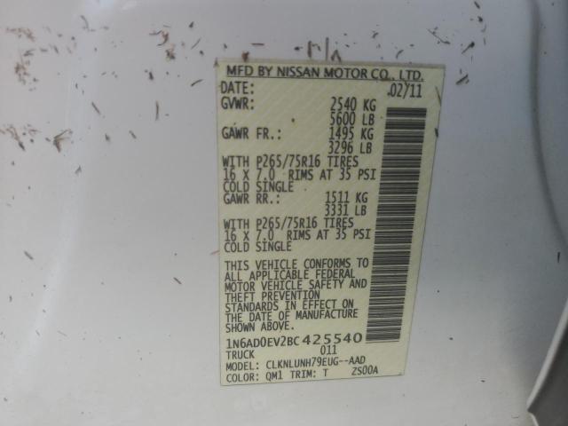 Photo 10 from auction – 2011 NISSAN FRONTIER S with VIN 1N6AD0EV2BC425540