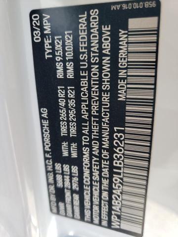 Photo 10 from auction – 2020 PORSCHE MACAN S with VIN WP1AB2A59LLB36231
