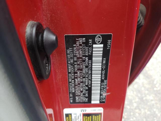 Photo 10 from auction – 2011 TOYOTA CAMRY BASE with VIN 4T4BF3EK7BR176480