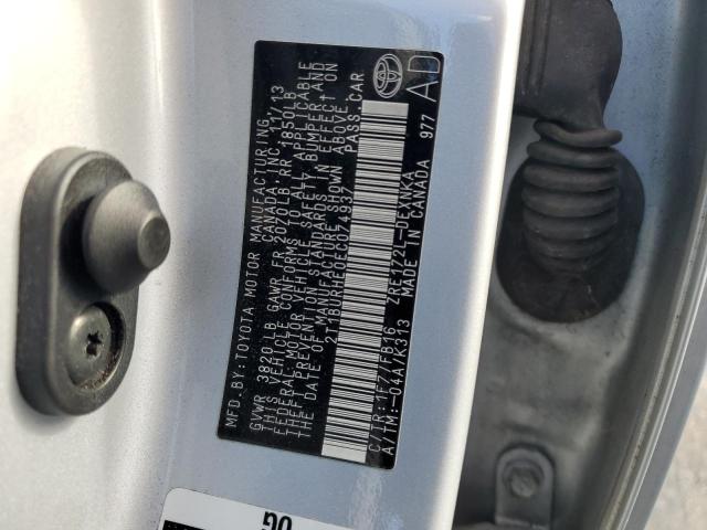 Photo 10 from auction – 2014 TOYOTA COROLLA L with VIN 2T1BURHE0EC074937