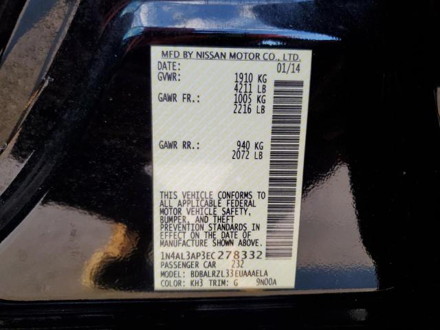 Photo 10 from auction – 2014 NISSAN ALTIMA 2.5 with VIN 1N4AL3AP3EC278332