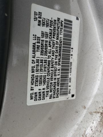 Photo 10 from auction – 2008 HONDA ODYSSEY LX with VIN 5FNRL38268B024211