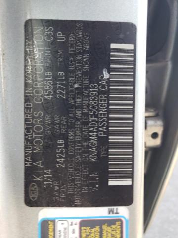 Photo 10 from auction – 2015 KIA OPTIMA HYB with VIN KNAGM4AD1F5083913