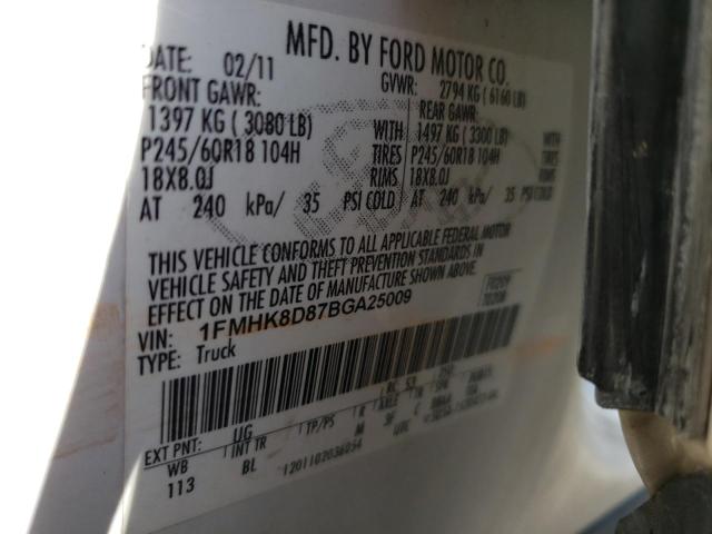 Photo 10 from auction – 2011 FORD EXPLORER X with VIN 1FMHK8D87BGA25009