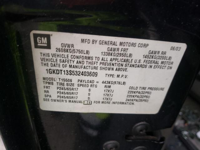 Photo 10 from auction – 2003 GMC ENVOY with VIN 1GKDT13S532403609