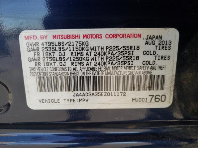 Photo 10 from auction – 2014 MITSUBISHI OUTLANDER with VIN JA4AD3A35EZ011172
