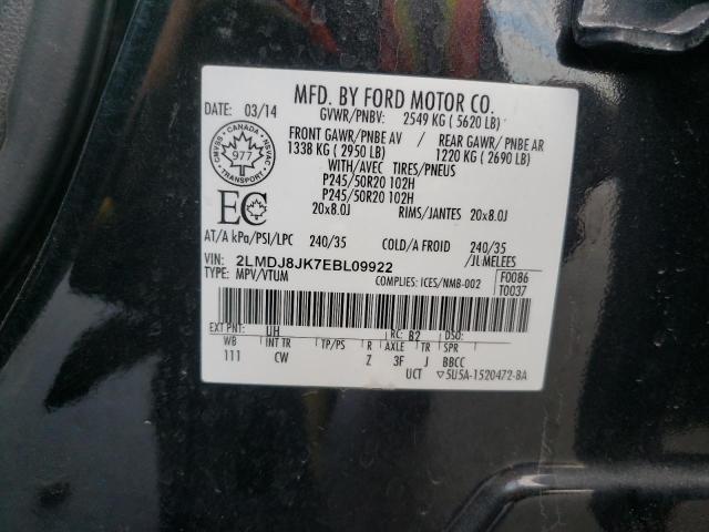 Photo 10 from auction – 2014 LINCOLN MKX with VIN 2LMDJ8JK7EBL09922