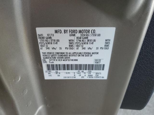 Photo 10 from auction – 2013 FORD F150 SUPER with VIN 1FTFX1EF4DFD16366