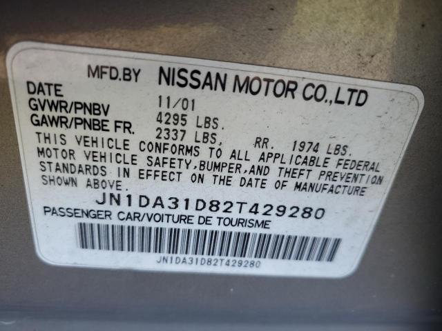 Photo 10 from auction – 2002 NISSAN MAXIMA GLE with VIN JN1DA31D82T429280