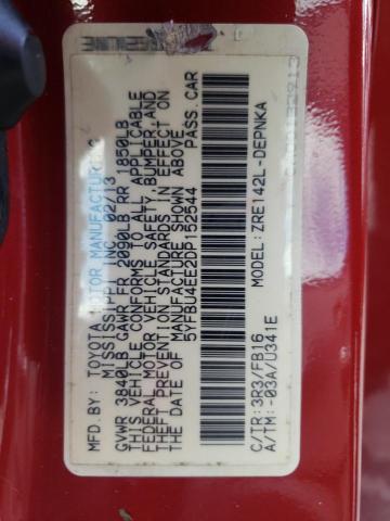 Photo 10 from auction – 2013 TOYOTA COROLLA BA with VIN 5YFBU4EE2DP152544