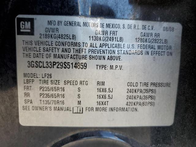 Photo 10 from auction – 2009 SATURN VUE XE with VIN 3GSCL33P29S514859