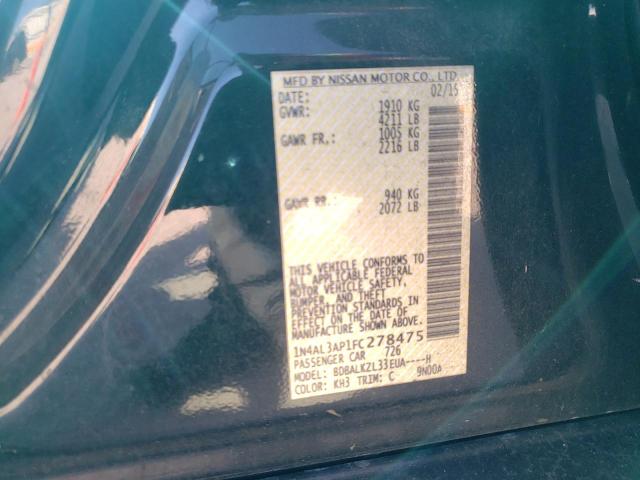 Photo 10 from auction – 2015 NISSAN ALTIMA 2.5 with VIN 1N4AL3AP1FC278475
