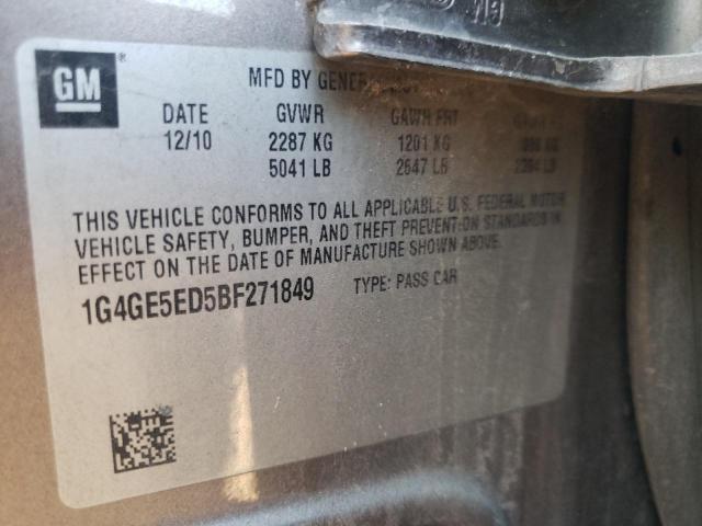 Photo 10 from auction – 2011 BUICK LACROSSE C with VIN 1G4GE5ED5BF271849