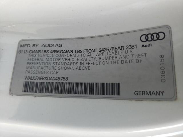 Photo 10 from auction – 2013 AUDI A5 PREMIUM with VIN WAULFAFRXDA049758