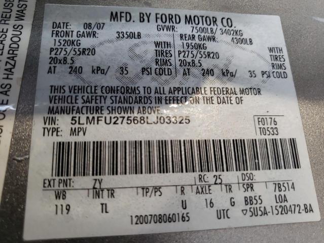 Photo 10 from auction – 2008 LINCOLN NAVIGATOR with VIN 5LMFU27568LJ03325