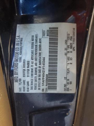 Photo 10 from auction – 2001 FORD MUSTANG with VIN 1FAFP40421F145366