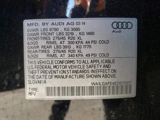 Photo 10 from auction – 2014 AUDI Q7 PREMIUM with VIN WA1LGAFE4ED017007
