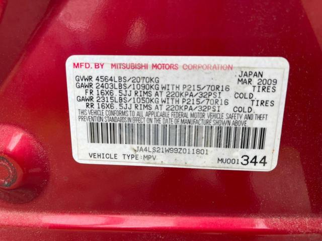 Photo 10 from auction – 2009 MITSUBISHI OUTLANDER with VIN JA4LS21W99Z011801