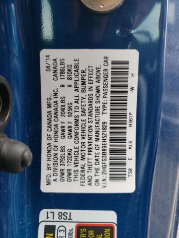 Photo 10 from auction – 2014 HONDA CIVIC EX with VIN 2HGFG3B89EH521829