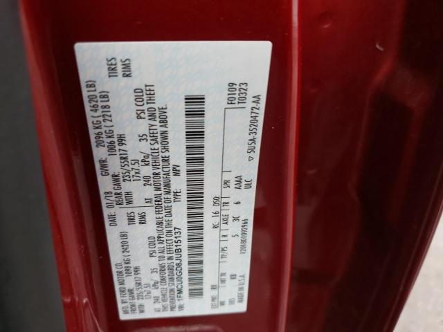 Photo 10 from auction – 2018 FORD ESCAPE SE with VIN 1FMCU0GD8JUB15137