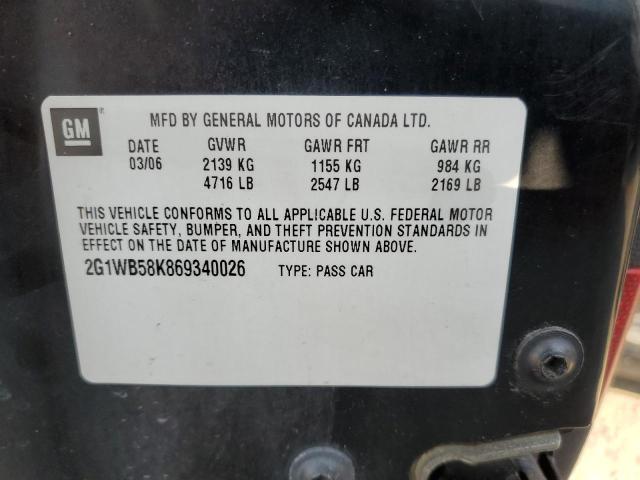 Photo 10 from auction – 2006 CHEVROLET IMPALA LS with VIN 2G1WB58K869340026