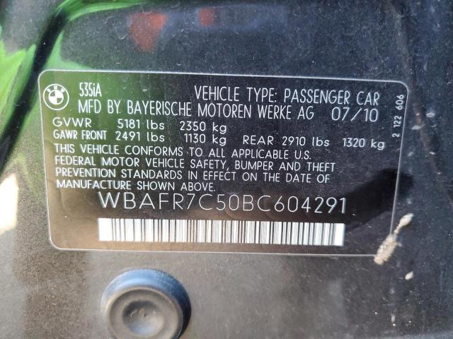 Photo 10 from auction – 2011 BMW 535 I with VIN WBAFR7C50BC604291