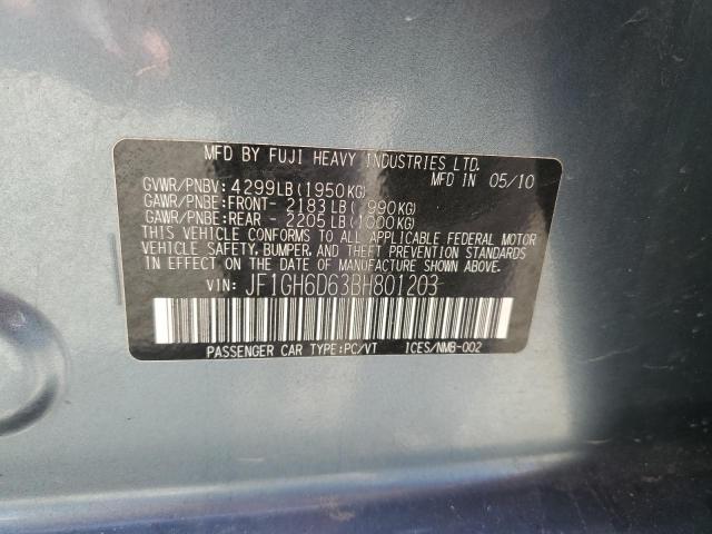 Photo 10 from auction – 2011 SUBARU IMPREZA OU with VIN JF1GH6D63BH801203