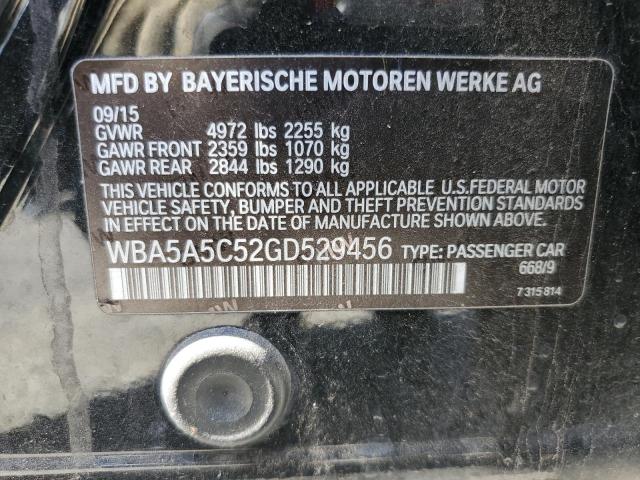 Photo 10 from auction – 2016 BMW 528 I with VIN WBA5A5C52GD529456