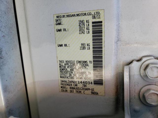 Photo 10 from auction – 2012 NISSAN ALTIMA BAS with VIN 1N4AL2AP6CC144034