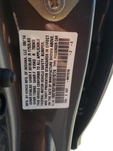 Photo 10 from auction – 2014 HONDA CIVIC LX with VIN 19XFB2F58EE079774