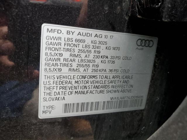Photo 10 from auction – 2018 AUDI Q7 PREMIUM with VIN WA1LAAF74JD016498