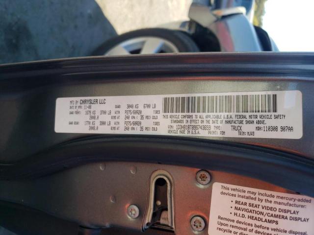 Photo 10 from auction – 2009 DODGE RAM 1500 with VIN 1D3HB18T89S743659