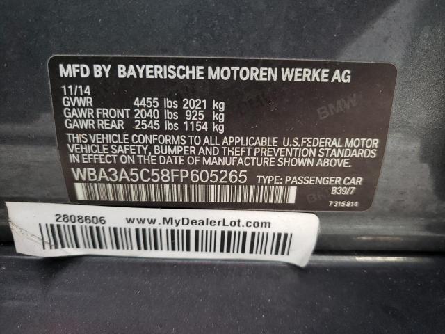 Photo 10 from auction – 2015 BMW 328 I with VIN WBA3A5C58FP605265