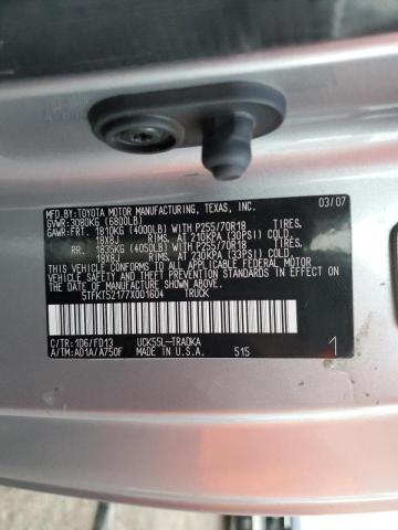 Photo 10 from auction – 2007 TOYOTA TUNDRA with VIN 5TFKT52177X001604