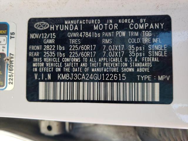 Photo 10 from auction – 2016 HYUNDAI TUCSON LIM with VIN KM8J3CA24GU122615