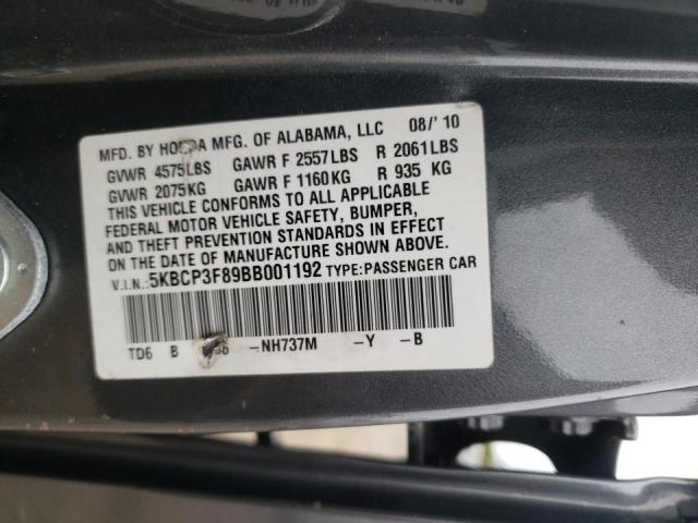 Photo 10 from auction – 2011 HONDA ACCORD EXL with VIN 5KBCP3F89BB001192